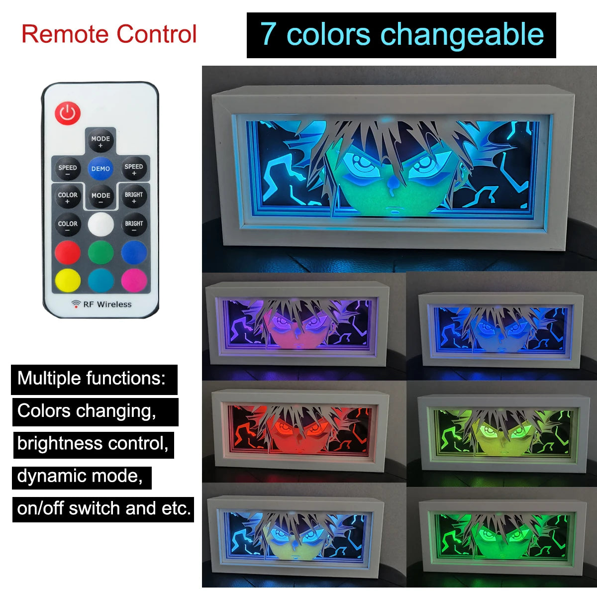 Anime Goku Vegeta Dragon Ball Z Super Saiyan 3D Lamp LED Night Light Goku Jiren Broly Table Lamp Gift Seven Colors USB Charging
