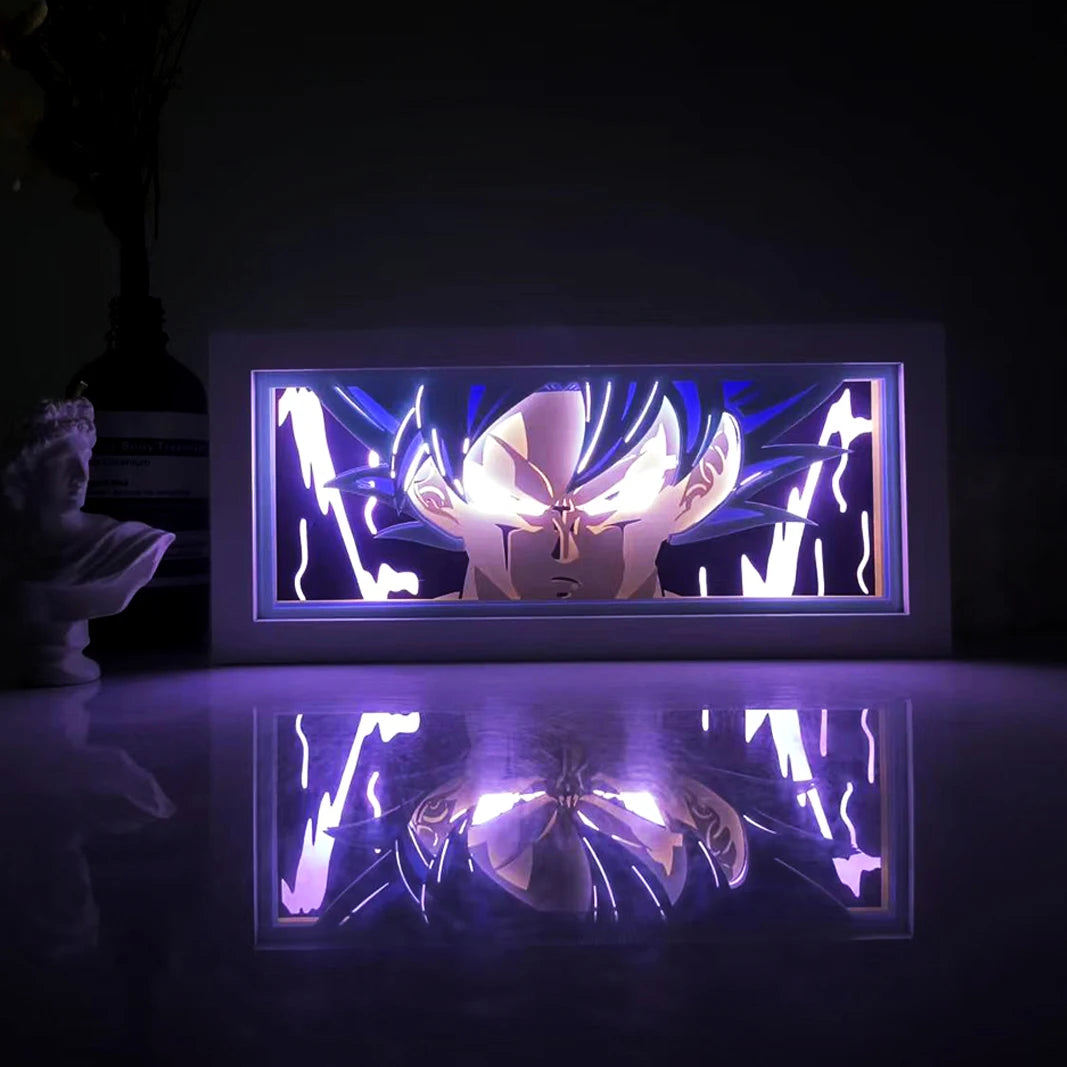 Anime Goku Vegeta Dragon Ball Z Super Saiyan 3D Lamp LED Night Light Goku Jiren Broly Table Lamp Gift Seven Colors USB Charging