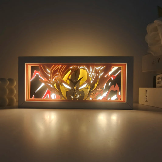 Anime Goku Vegeta Dragon Ball Z Super Saiyan 3D Lamp LED Night Light Goku Jiren Broly Table Lamp Gift Seven Colors USB Charging