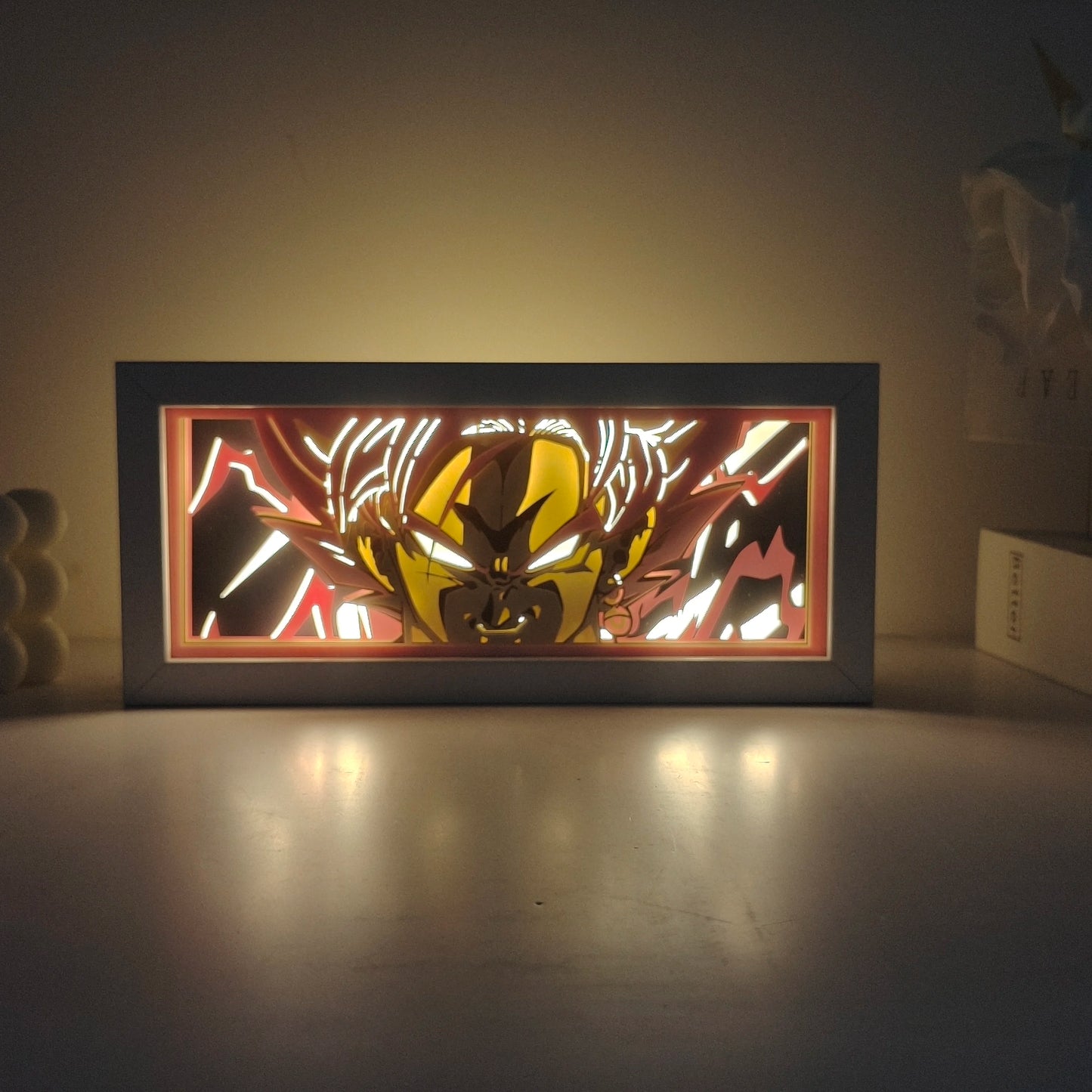 Anime Goku Vegeta Dragon Ball Z Super Saiyan 3D Lamp LED Night Light Goku Jiren Broly Table Lamp Gift Seven Colors USB Charging
