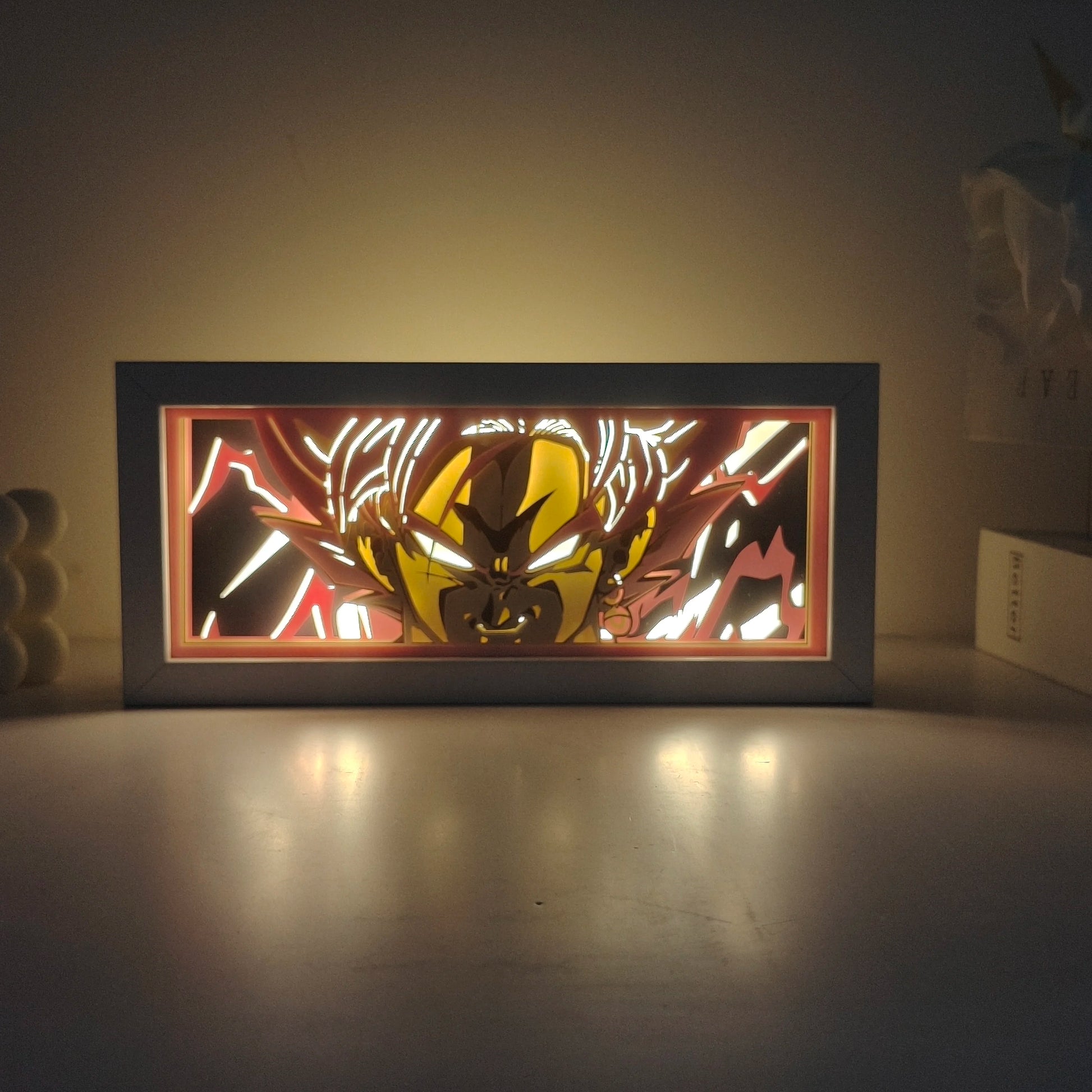 Anime Goku Vegeta Dragon Ball Z Super Saiyan 3D Lamp LED Night Light Goku Jiren Broly Table Lamp Gift Seven Colors USB Charging