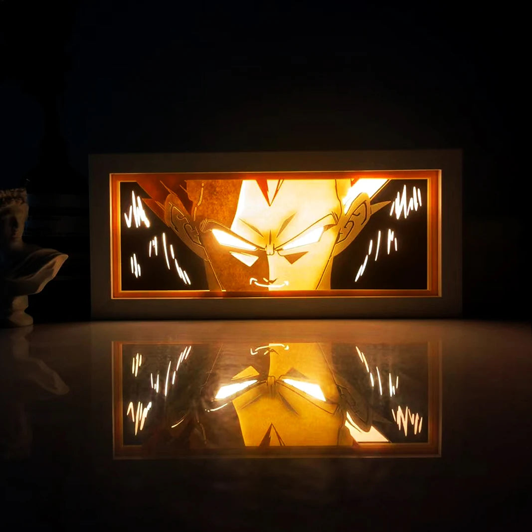 Anime Goku Vegeta Dragon Ball Z Super Saiyan 3D Lamp LED Night Light Goku Jiren Broly Table Lamp Gift Seven Colors USB Charging