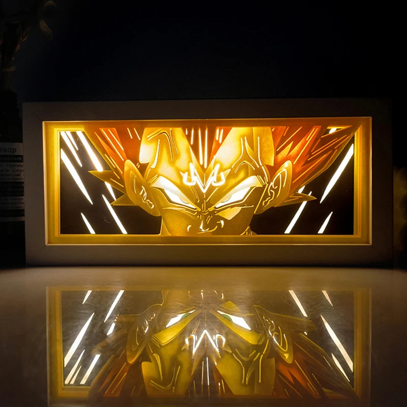 Anime Goku Vegeta Dragon Ball Z Super Saiyan 3D Lamp LED Night Light Goku Jiren Broly Table Lamp Gift Seven Colors USB Charging