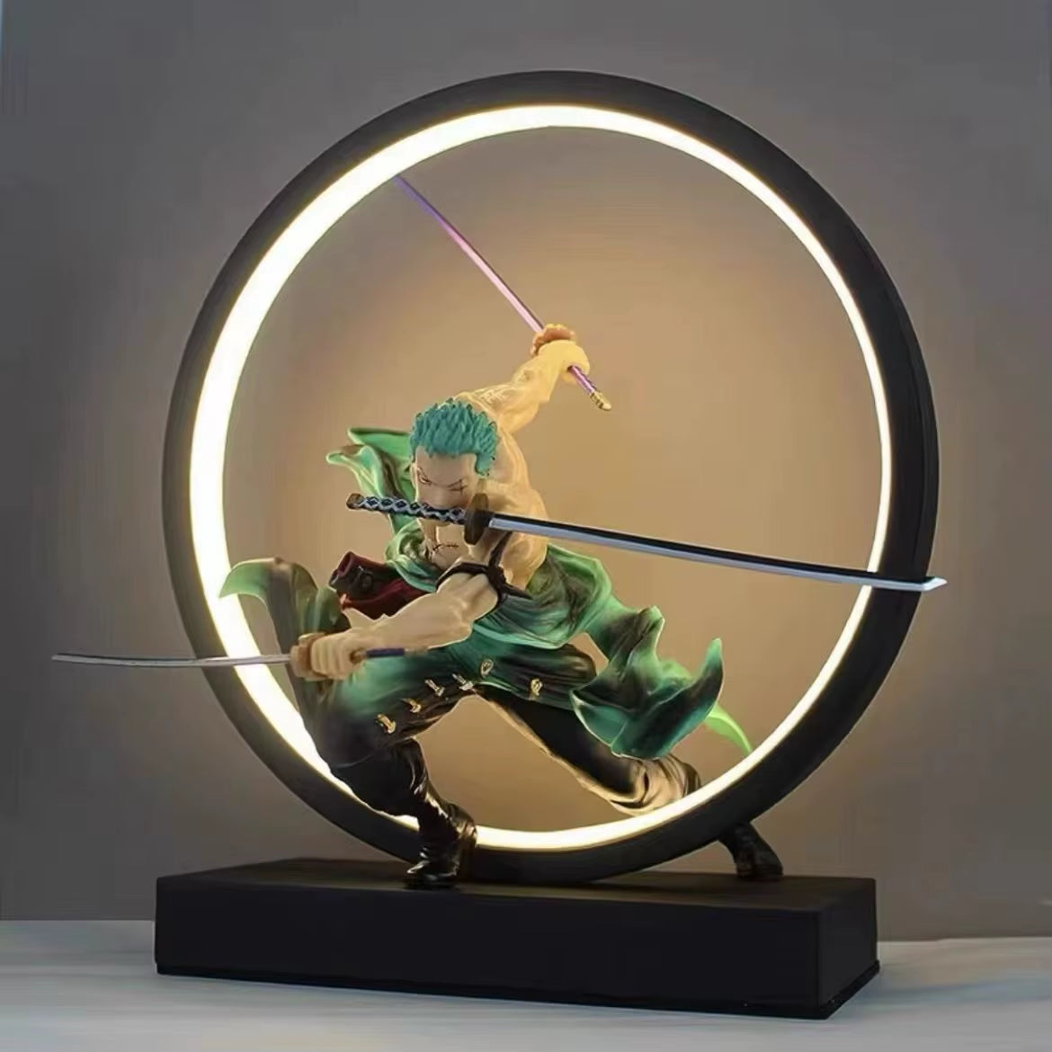 Plug in One Piece Zoro Anime Figure Lamp Kamado Nezuko Night Light Dimmable Night Light Cool Gift Boy Birthday Gifts