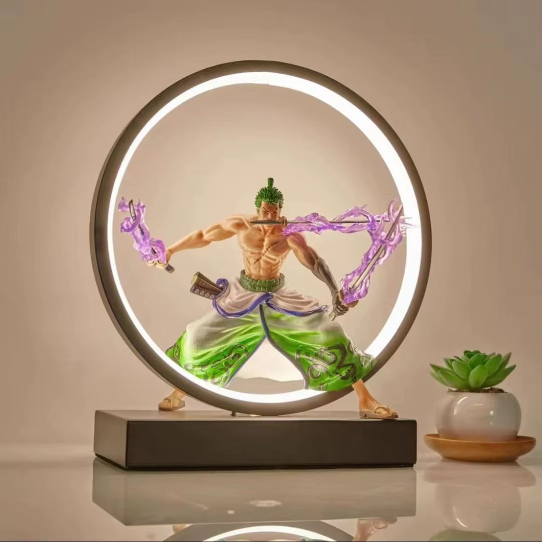 Plug in One Piece Zoro Anime Figure Lamp Kamado Nezuko Night Light Dimmable Night Light Cool Gift Boy Birthday Gifts